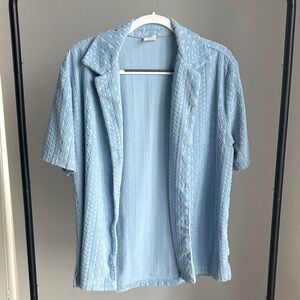 Urban Outfitters Light Blue Textured Shirt